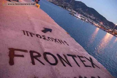 FRONTEX Presence on Aegean islands and the migrants' entry points , Lesvos island, Mytilini port