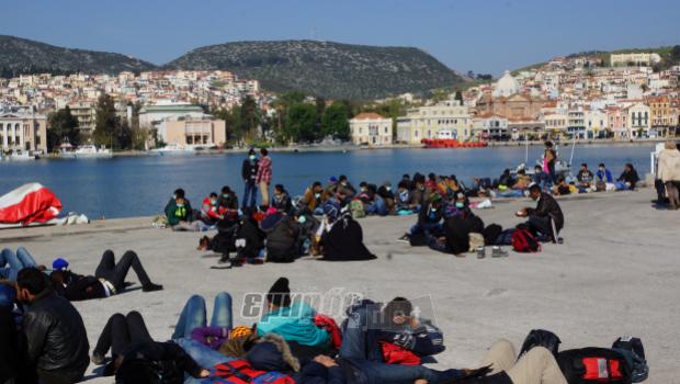 Such a wretchedness! A live misery on the biggest Aegean island's central port
